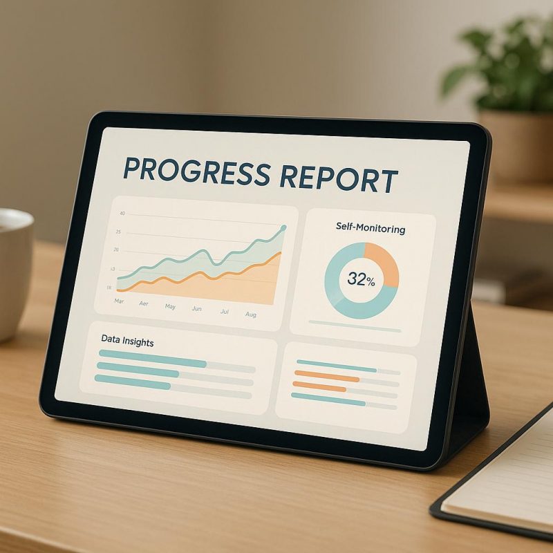 How AI Progress Reports Improve Self-Monitoring