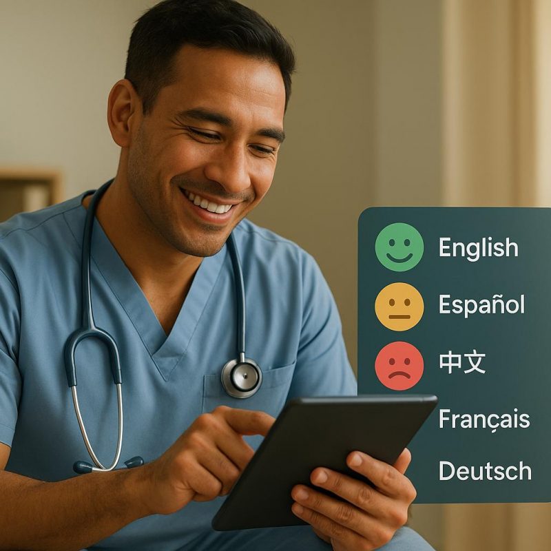 Sentiment Analysis in Healthcare Across Languages