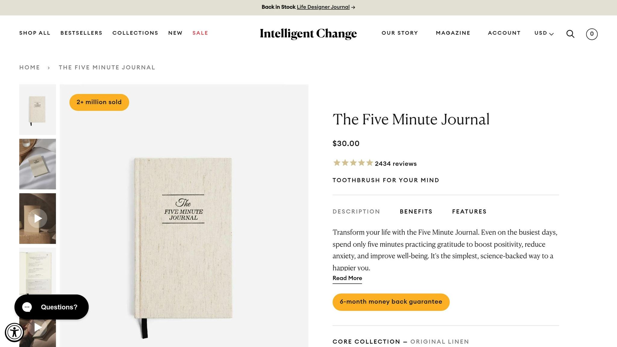 Five Minute Journal screenshot